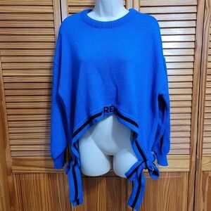 ReDesign Blue High Low Asymmetrical Sweater sz Large
